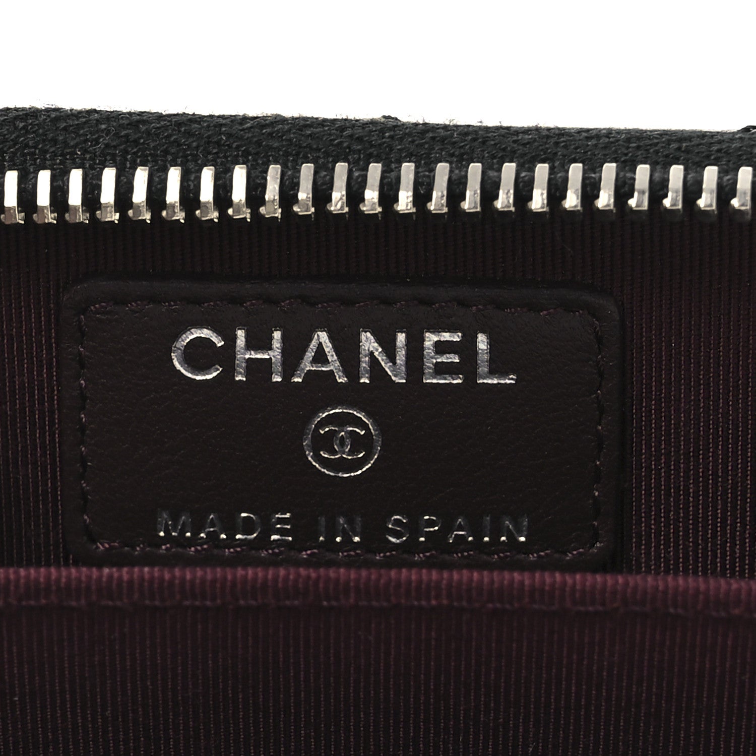 Chanel Lambskin Quilted Zip Coin Purse Black 6 of 7