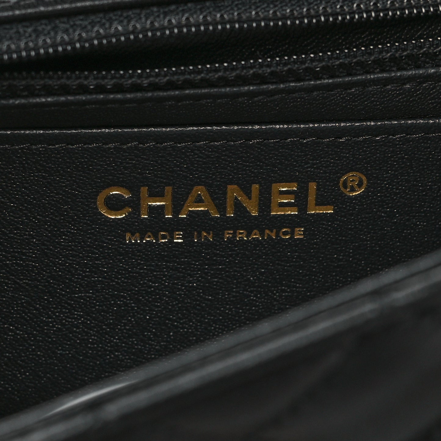 Lambskin Quilted Mini Rectangular Flap Black