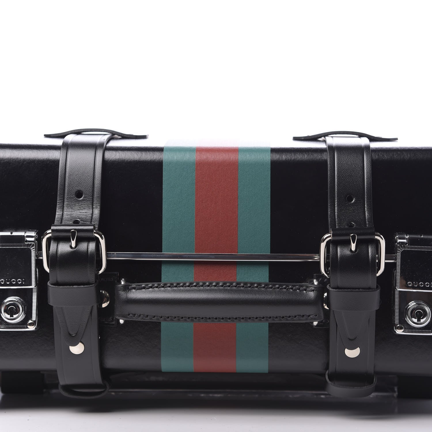 Gucci Calfskin Web Globe-Trotter Carry-On Black 8 of 9