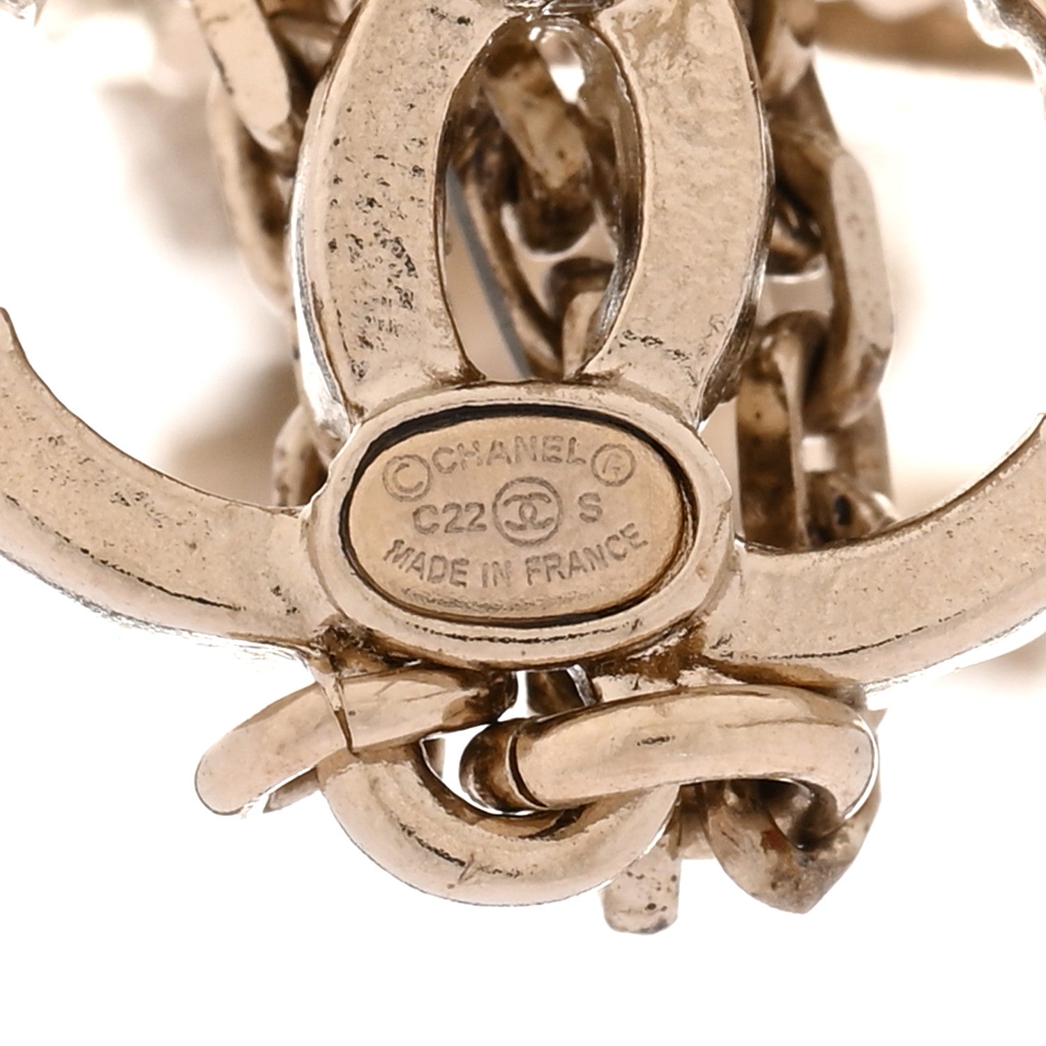Chanel Crystal Star 5 Drop CC Earrings Gold 4 of 5
