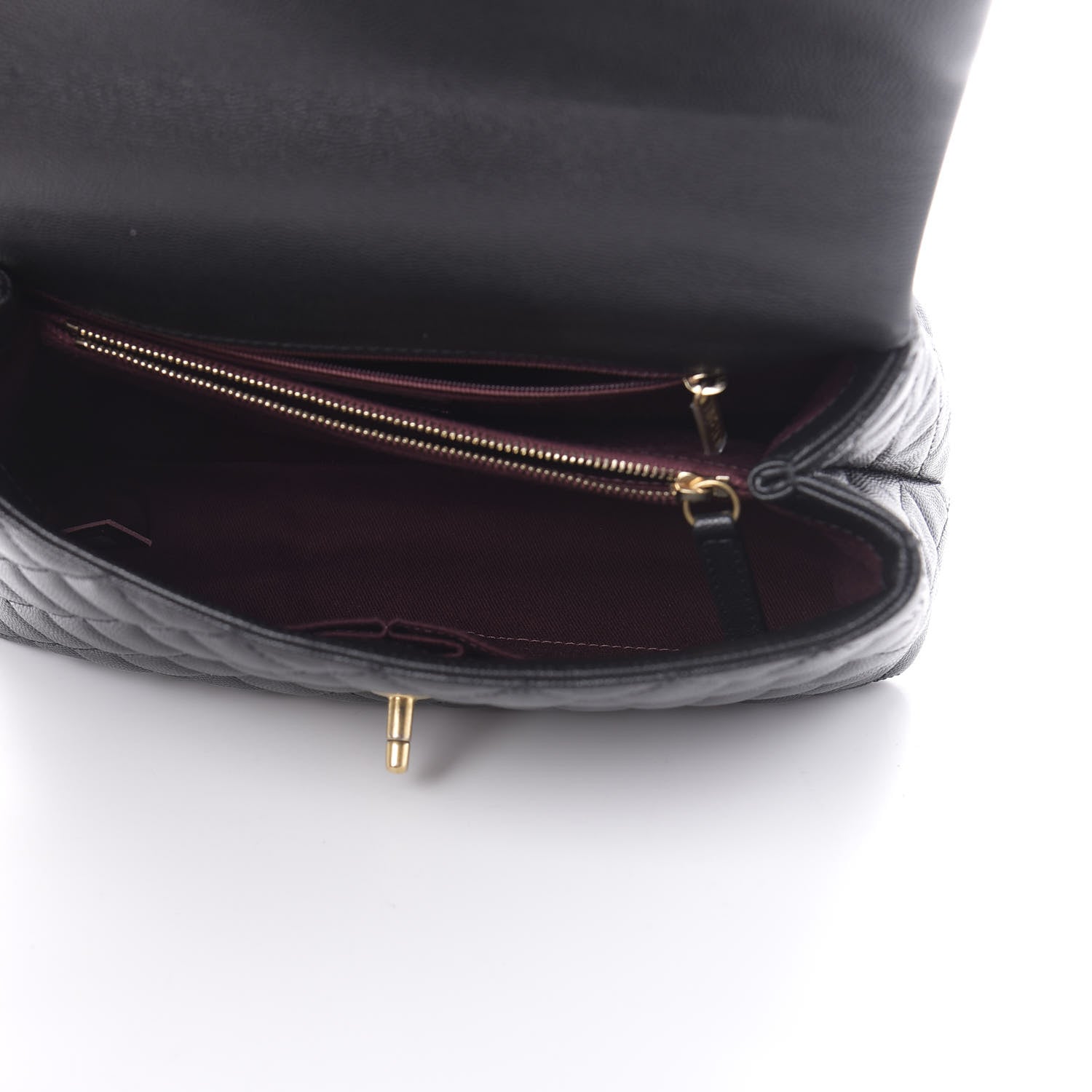 Chanel Caviar Quilted Small Coco Handle Flap Black 6 of 15