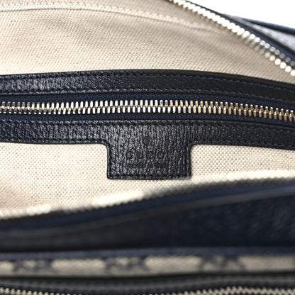 Gucci GG Supreme Monogram Textured Dollar Calfskin Web Small Ophidia Messenger Bag Beige Blue 6 of 11