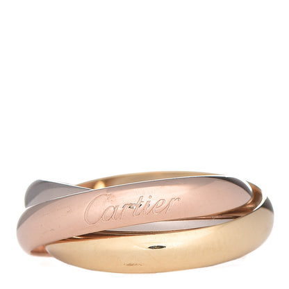 Cartier 18K Pink Yellow White Gold Classic Trinity Ring 53 6.25 1 of 5
