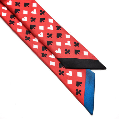 Hermes Silk Jeu de Cartes Twilly Rouge Black Ardoise 6 of 6