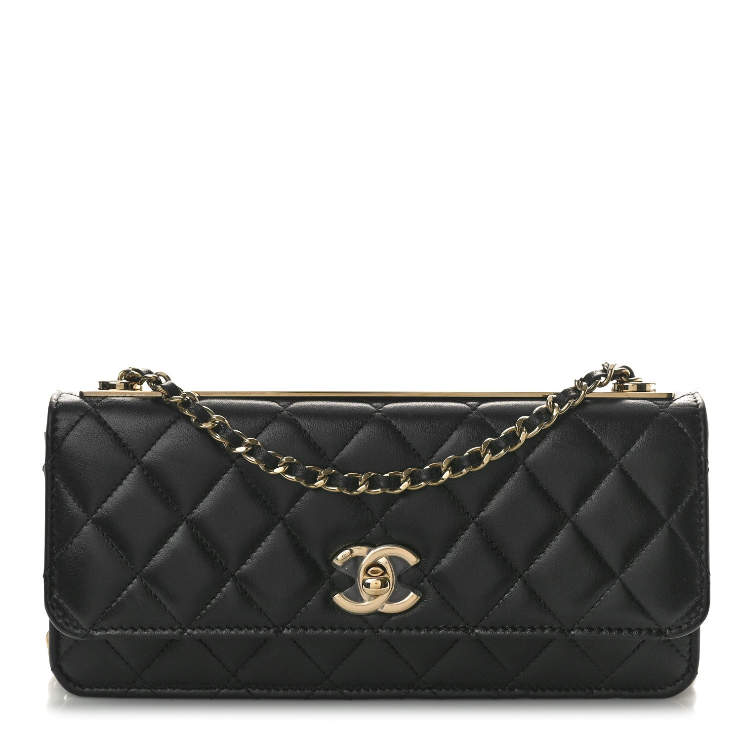 Chanel Lambskin Quilted Trendy CC Long Clutch With Chain Black 1 of 10