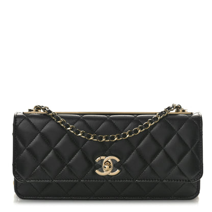 Chanel Lambskin Quilted Trendy CC Long Clutch With Chain Black 1 of 10