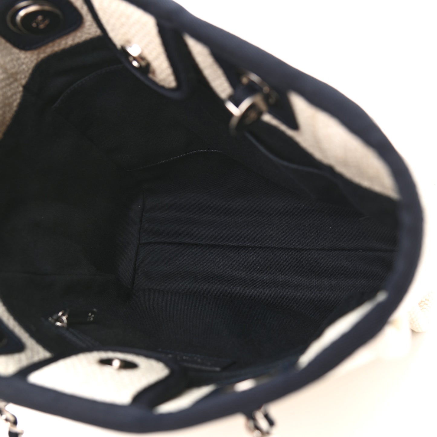 Mixed Fibers Mini Deauville Tote White