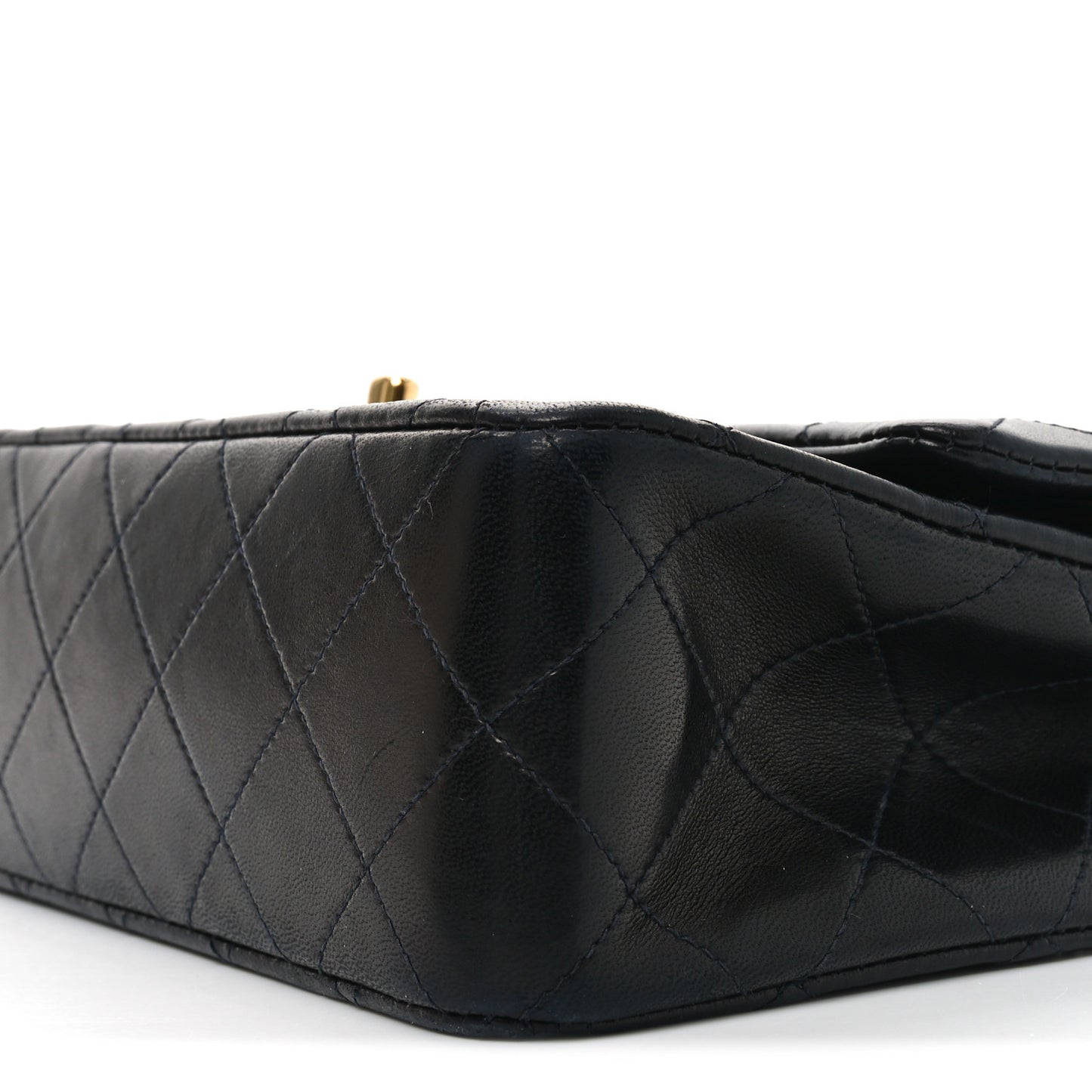 Lambskin Quilted Small Double Flap Black