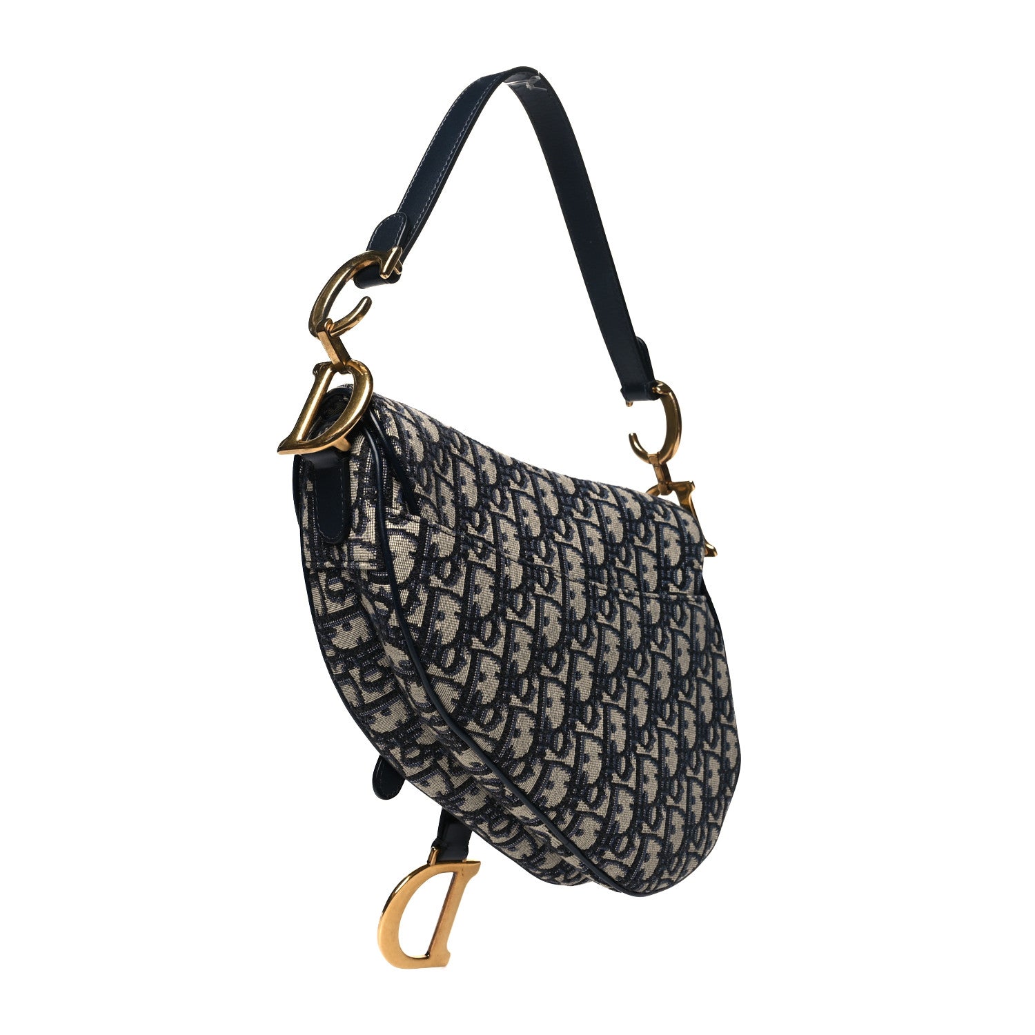 Christian Dior Oblique Saddle Bag Blue 3 of 13