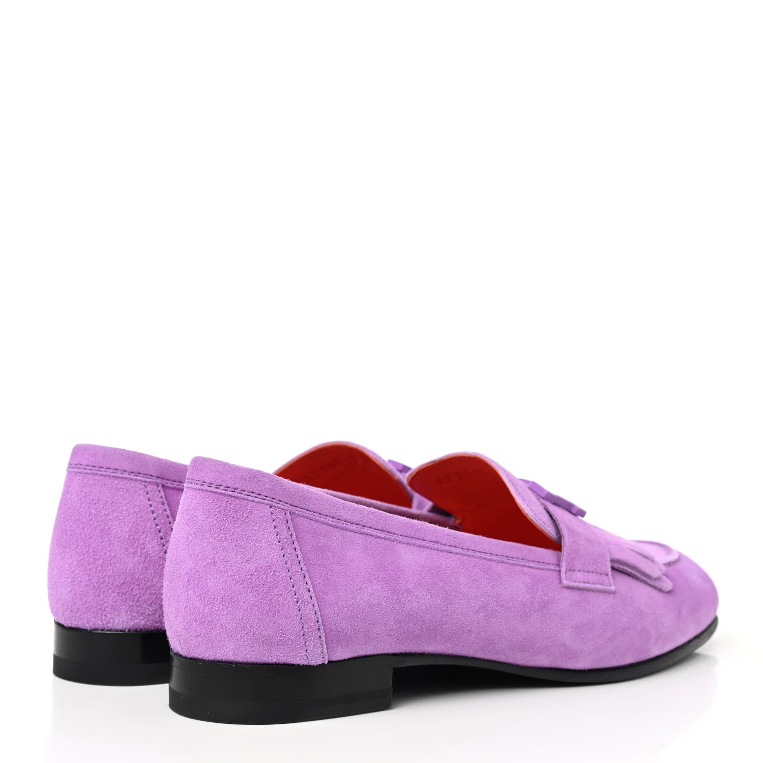 Hermes Suede Goatskin Womens Royal Loafers 36 Violet Parme 4 of 8