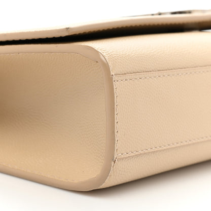 Saint Laurent Grain De Poudre Medium Monogram Kate Satchel Nude Powder 8 of 17