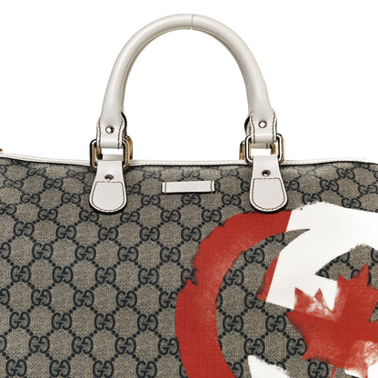 Gucci GG Plus Monogram Medium Boston Canada Flag Unicef Duffle White 8 of 12