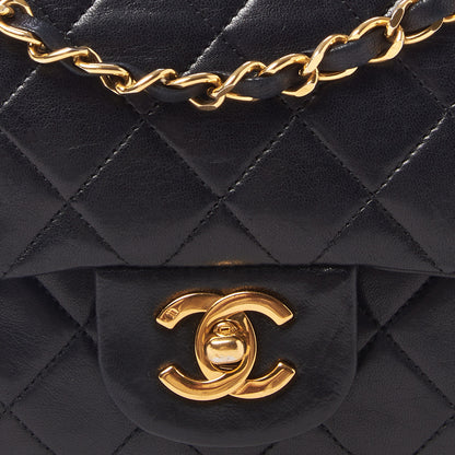 Chanel Lambskin Quilted Small Double Flap Black 7 of 9