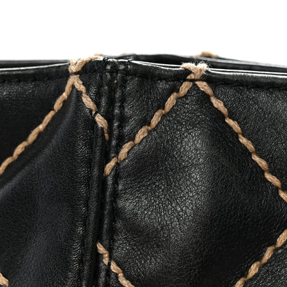 Chanel Calfskin Contrast Stitch Surpique Tote Black 14 of 14