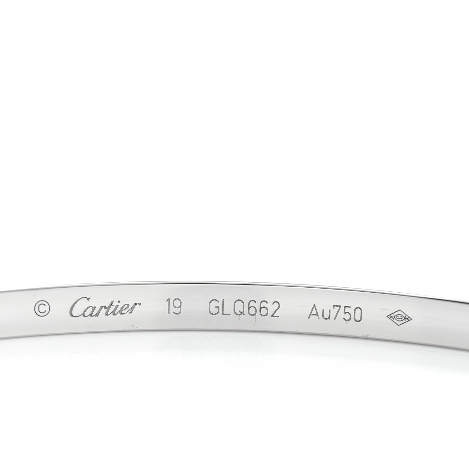 Cartier 18K White Gold 10 Diamond Small LOVE Bracelet 19 4 of 5