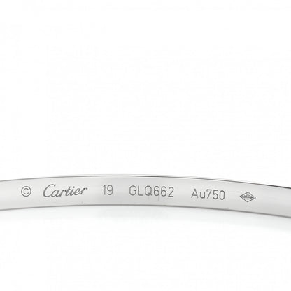 Cartier 18K White Gold 10 Diamond Small LOVE Bracelet 19 4 of 5