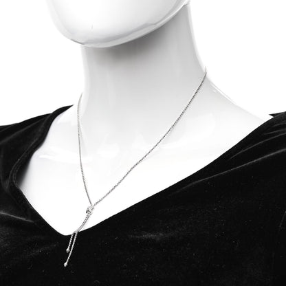 David Yurman Sterling Silver Diamond Petite X Lariat Necklace 2 of 6