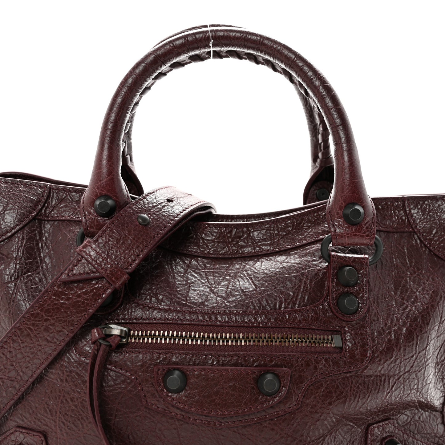 Agneau Arena Classic Hardware Small Le City Dark Burgundy