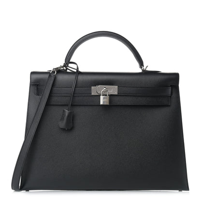Hermes Epsom Kelly Sellier 40 Black 1 of 11