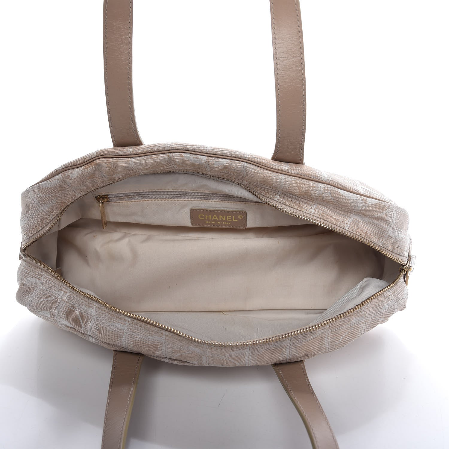 Chanel Nylon Travel Bowler Beige 5 of 9