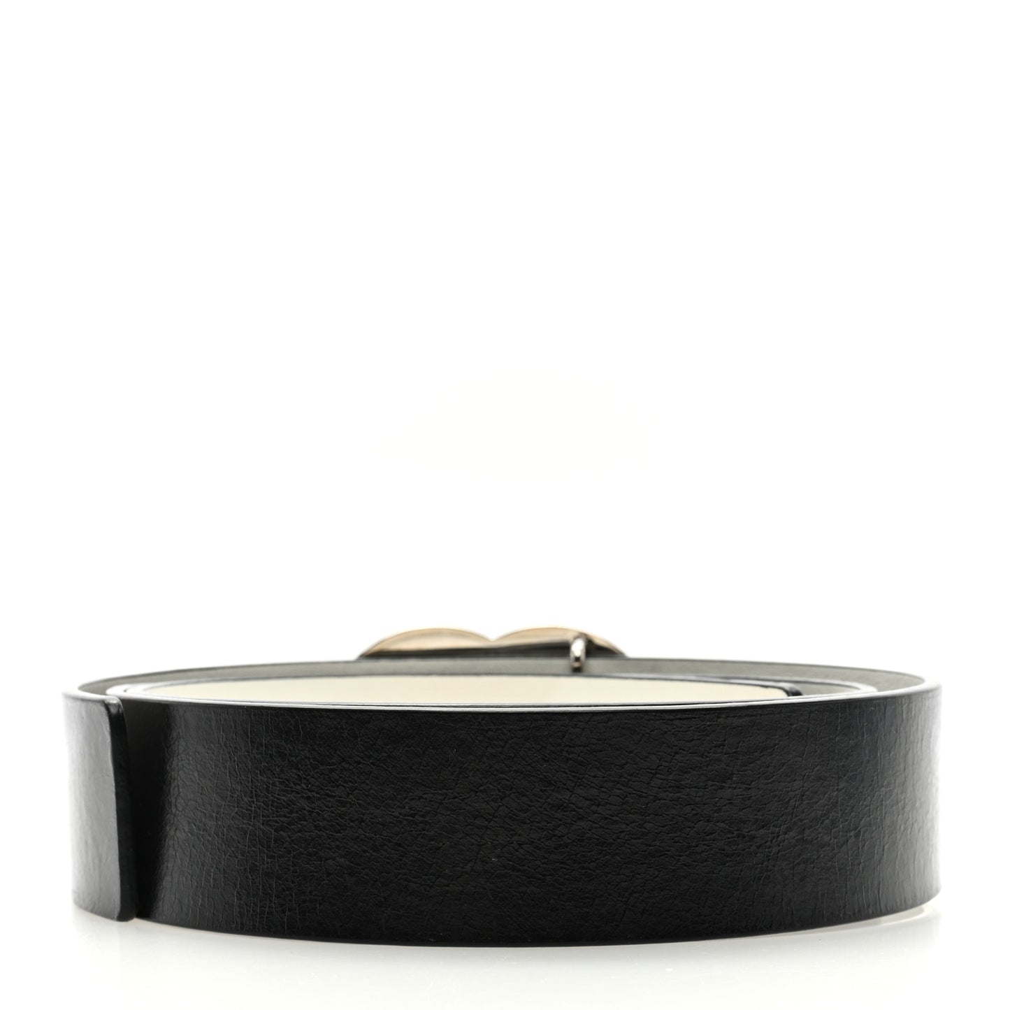 Calfskin Reversible CC Logo Belt 90 36 White Black
