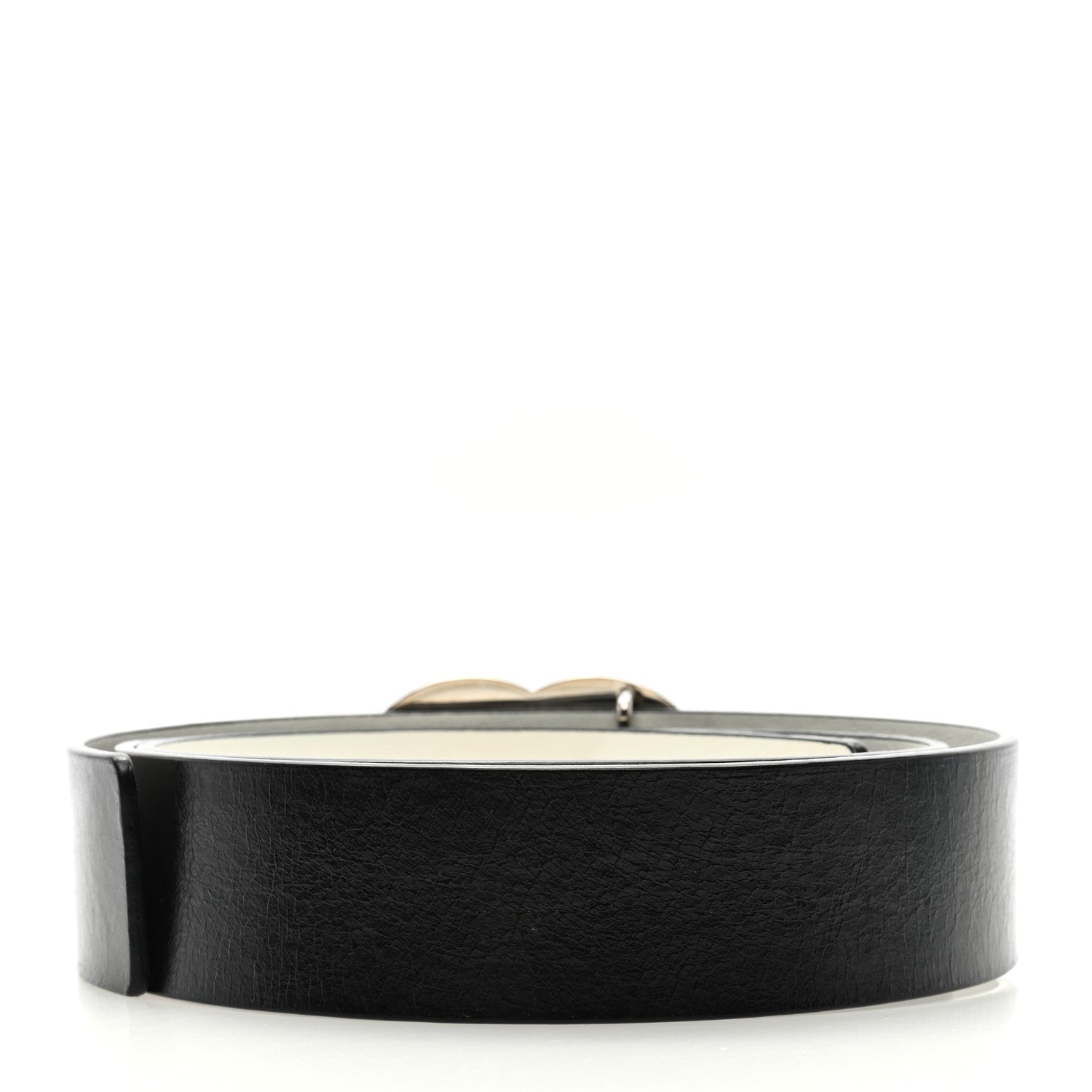 Chanel Calfskin Reversible CC Logo Belt 90 36 White Black 2 of 6