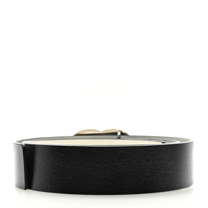 Chanel Calfskin Reversible CC Logo Belt 90 36 White Black 2 of 6