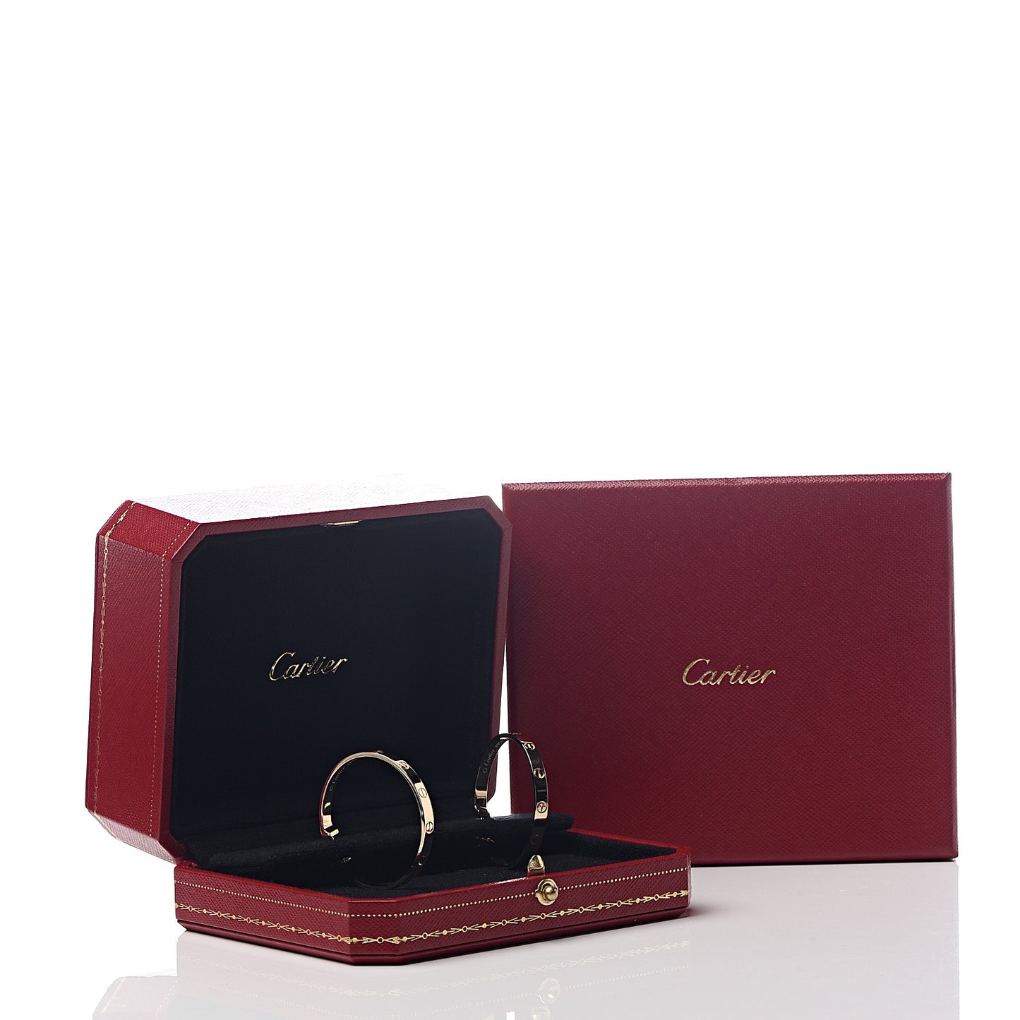 18K Yellow Gold Large LOVE Hoop Earrings