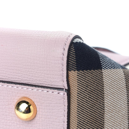 Burberry Grainy Calfskin House Check Small Canterbury Tote Pale Orchid 9 of 11