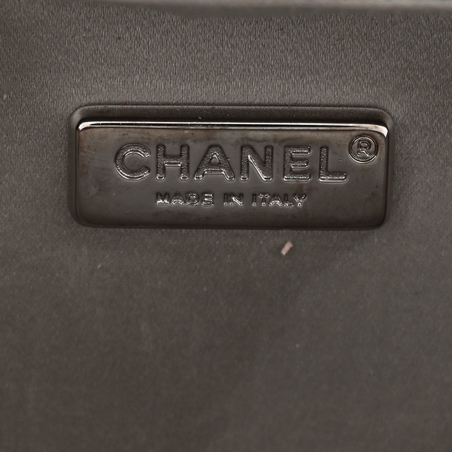 Metallic Lambskin Minaudiere Clutch Silver