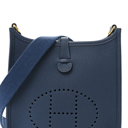 Hermes Taurillon Clemence Evelyne TPM Bleu Agate 8 of 11