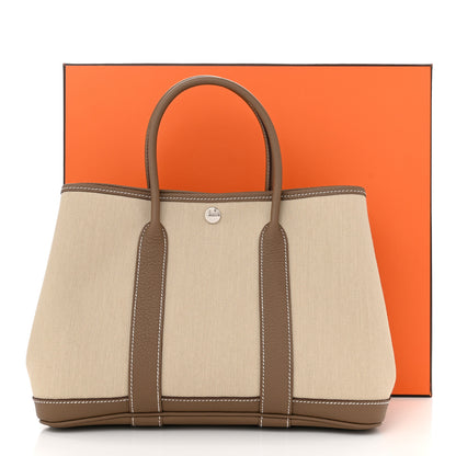 Hermes Twill D Negonda Garden Party 30 TPM Tote Beton Etoupe 11 of 11
