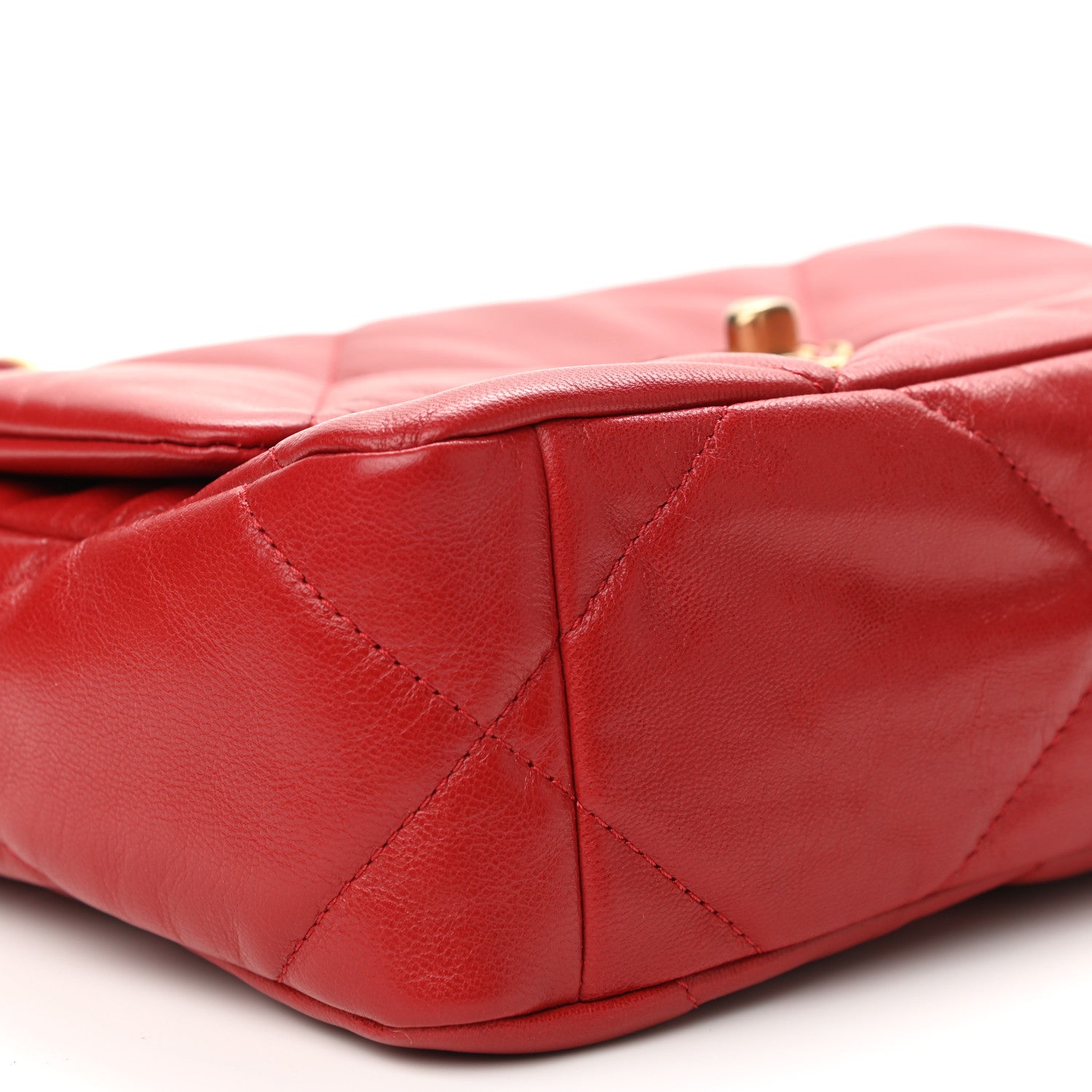 Chanel Lambskin Quilted Medium Chanel 19 Flap Red 9 of 11