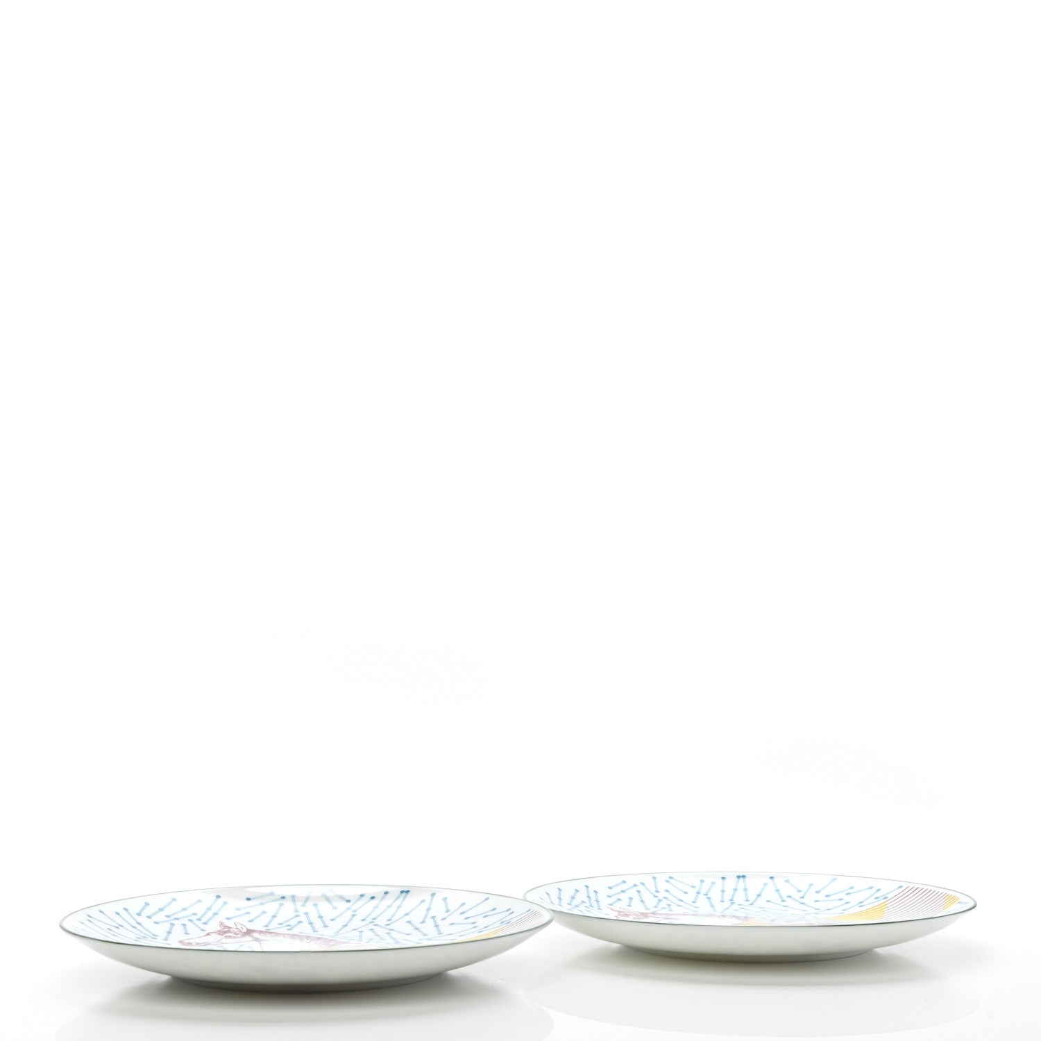 Hermes Porcelain Hippomobile Dessert Plate Set of 2 4 of 7