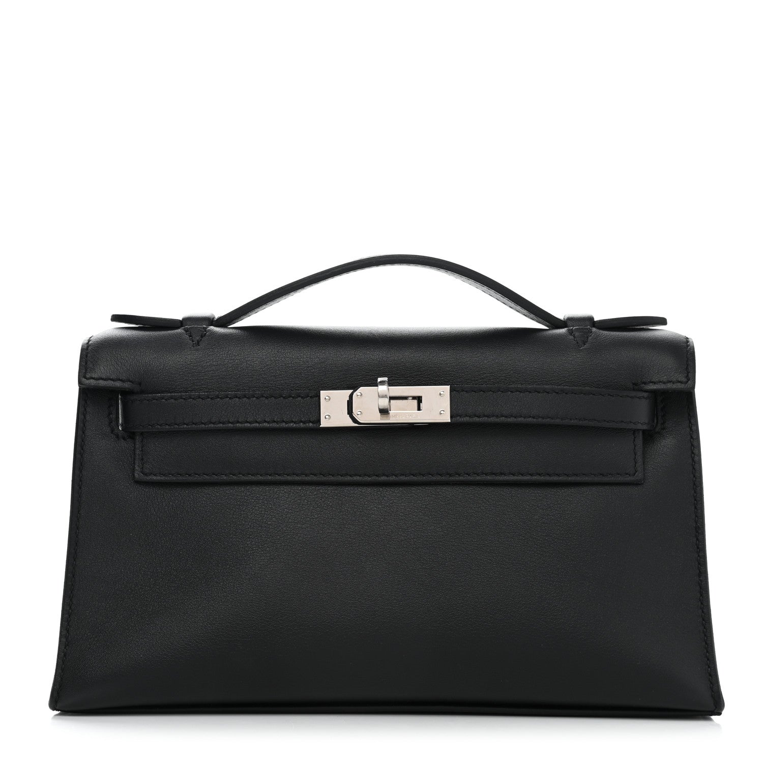 Hermes Swift Kelly Pochette Clutch Black 1 of 10