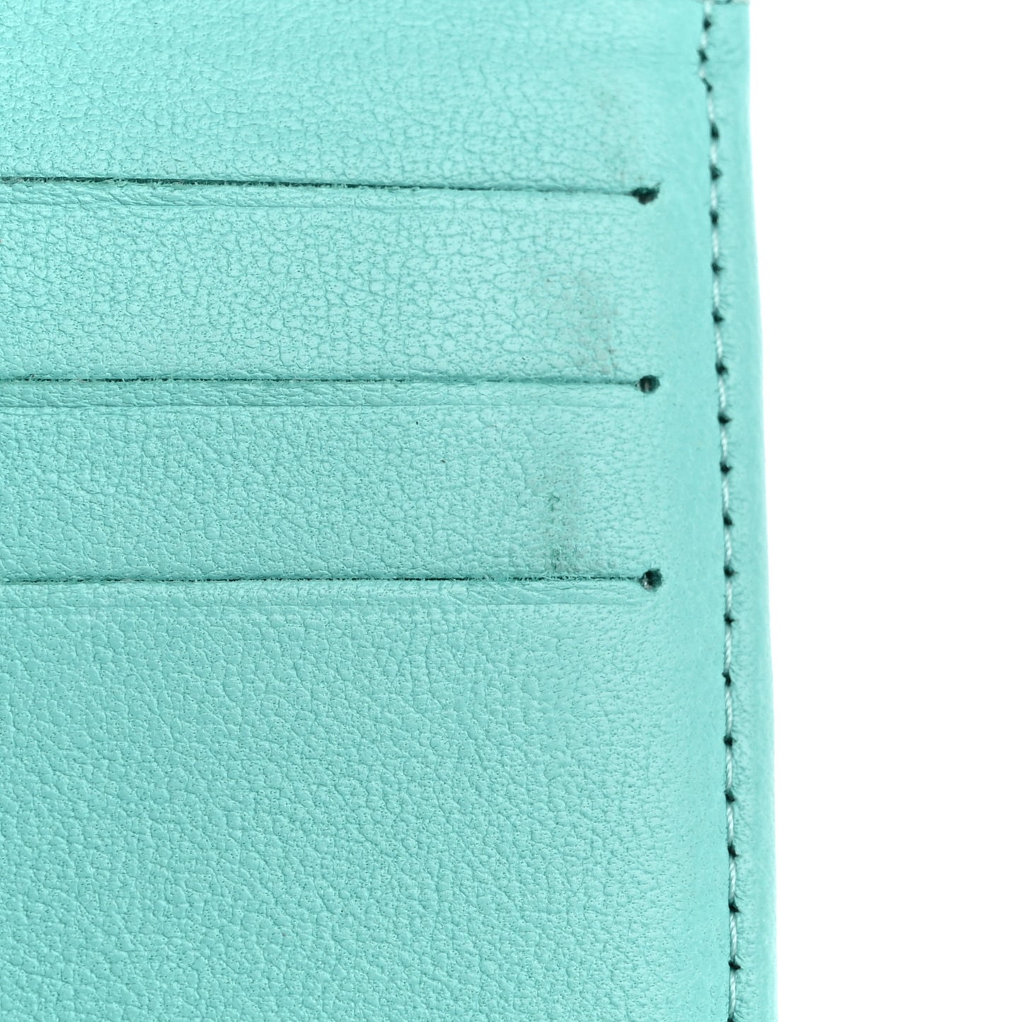Lambskin Quilted Compact Flap Wallet Turquoise