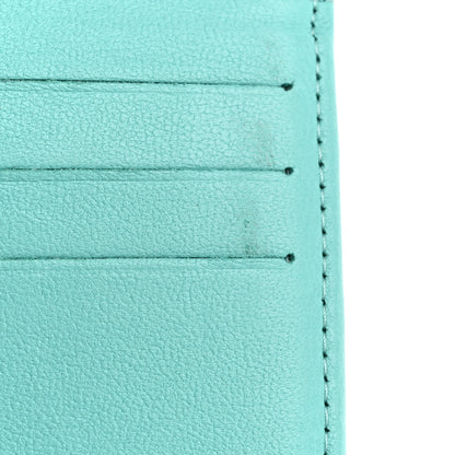 Chanel Lambskin Quilted Compact Flap Wallet Turquoise 9 of 13