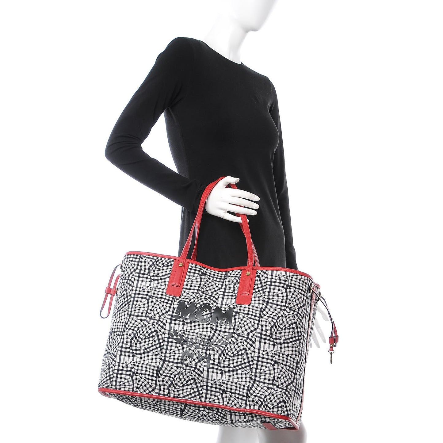 Visetos Large Liz Reversible Shopper Tote Ruby Red