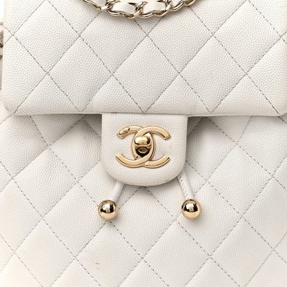 Chanel Caviar Quilted Mini Urban Spirit Backpack White 7 of 30