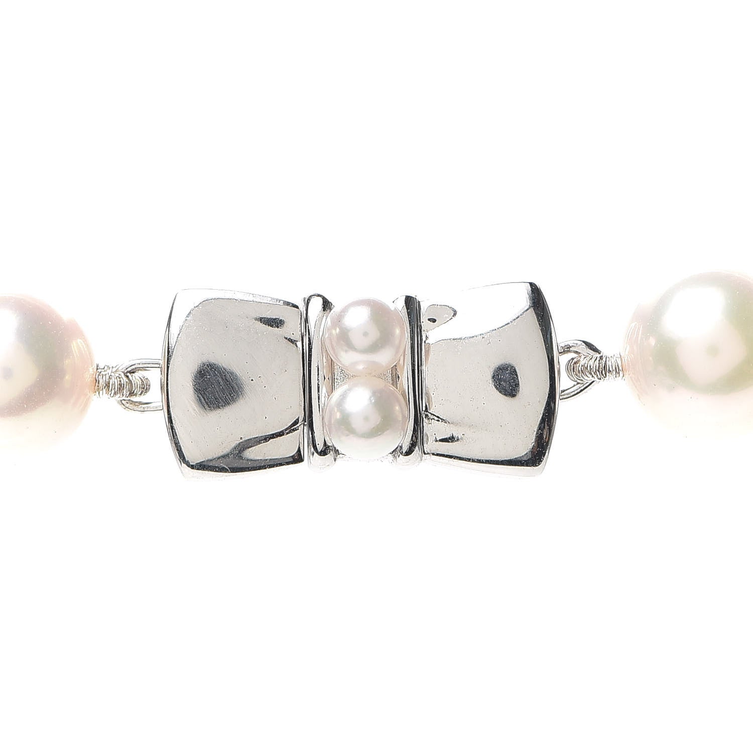 Mikimoto 18K White Gold Akoya Pearl 7-7.5mm Strand Necklace 16" 4 of 7