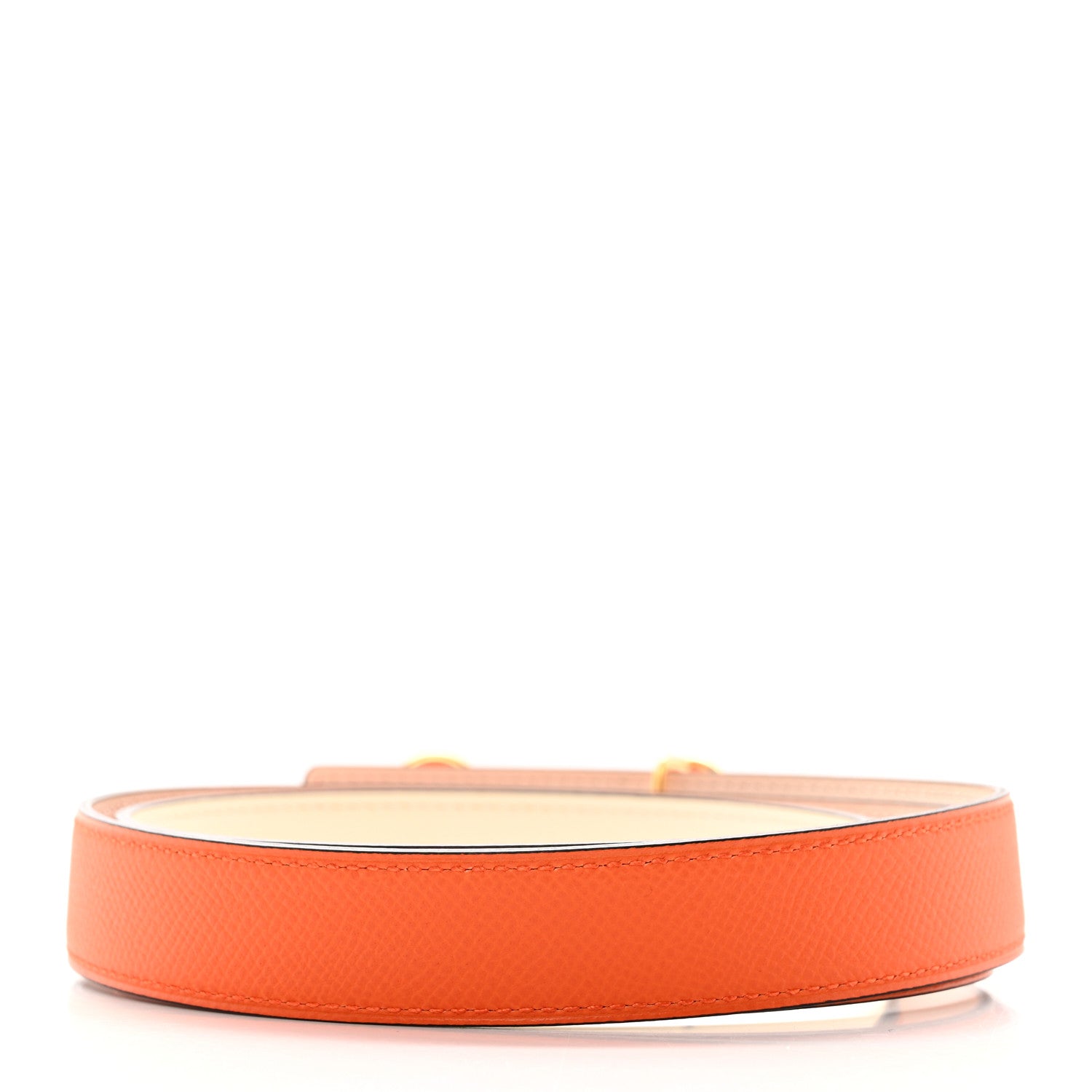 Hermes Epsom Swift 24mm Heritage Belt 85 Orange Nata 2 of 5
