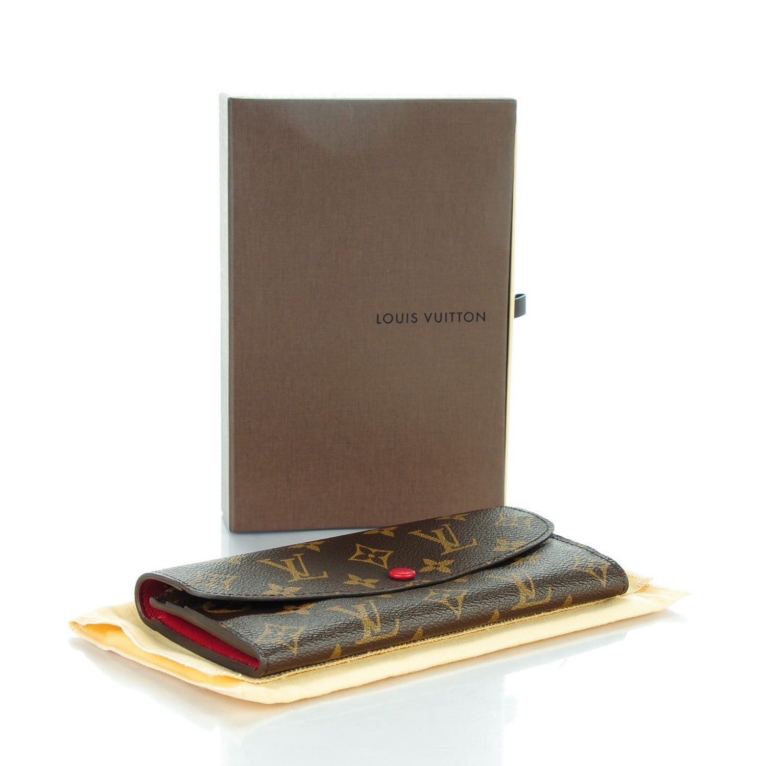 Louis Vuitton Monogram Emilie Wallet Red 4 of 9