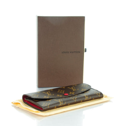 Louis Vuitton Monogram Emilie Wallet Red 4 of 9