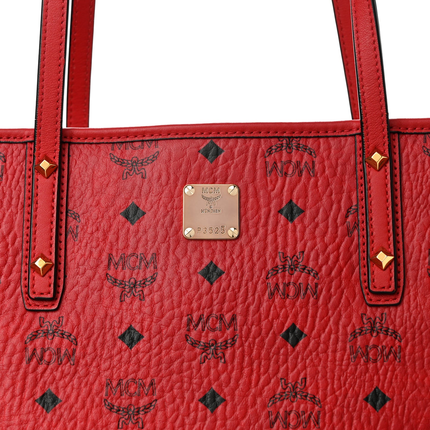 Visetos Medium Anya Shopper Tote Ruby Red