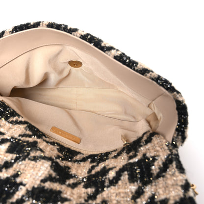 Chanel Tweed Large Chanel 19 Flap Beige Black 5 of 10