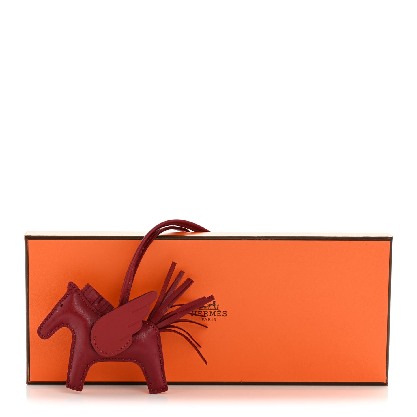 Milo Lambskin Grigri Rodeo Pegase Horse Bag Charm PM Rouge Grenat Rouge Grenat