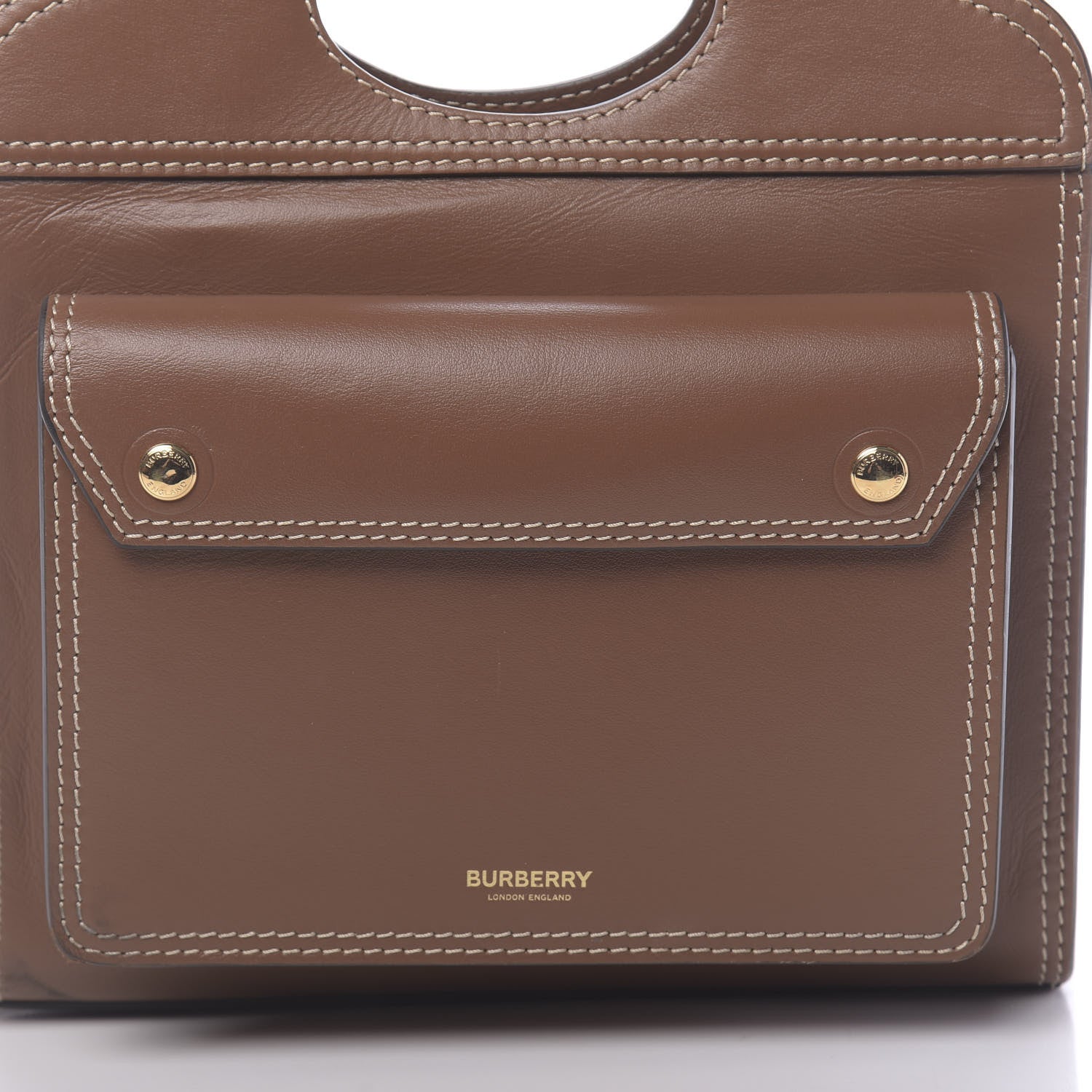 Burberry Smooth Calfskin Mini Pocket Bag Malt Brown 10 of 13