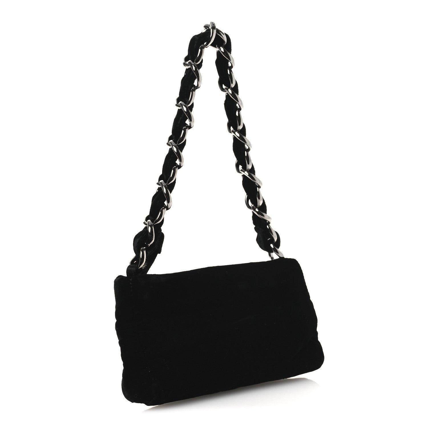Chanel Velvet Satin Evening Bag Black 3 of 11