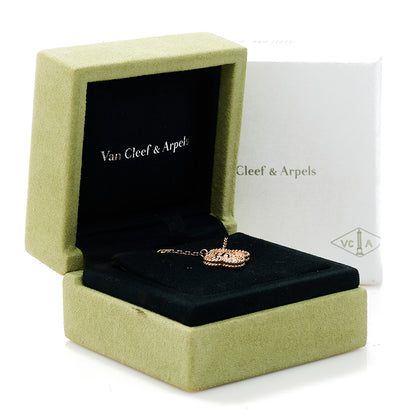 Van Cleef & Arpels 18K Rose Gold Vintage Alhambra Pendant Necklace 6 of 6