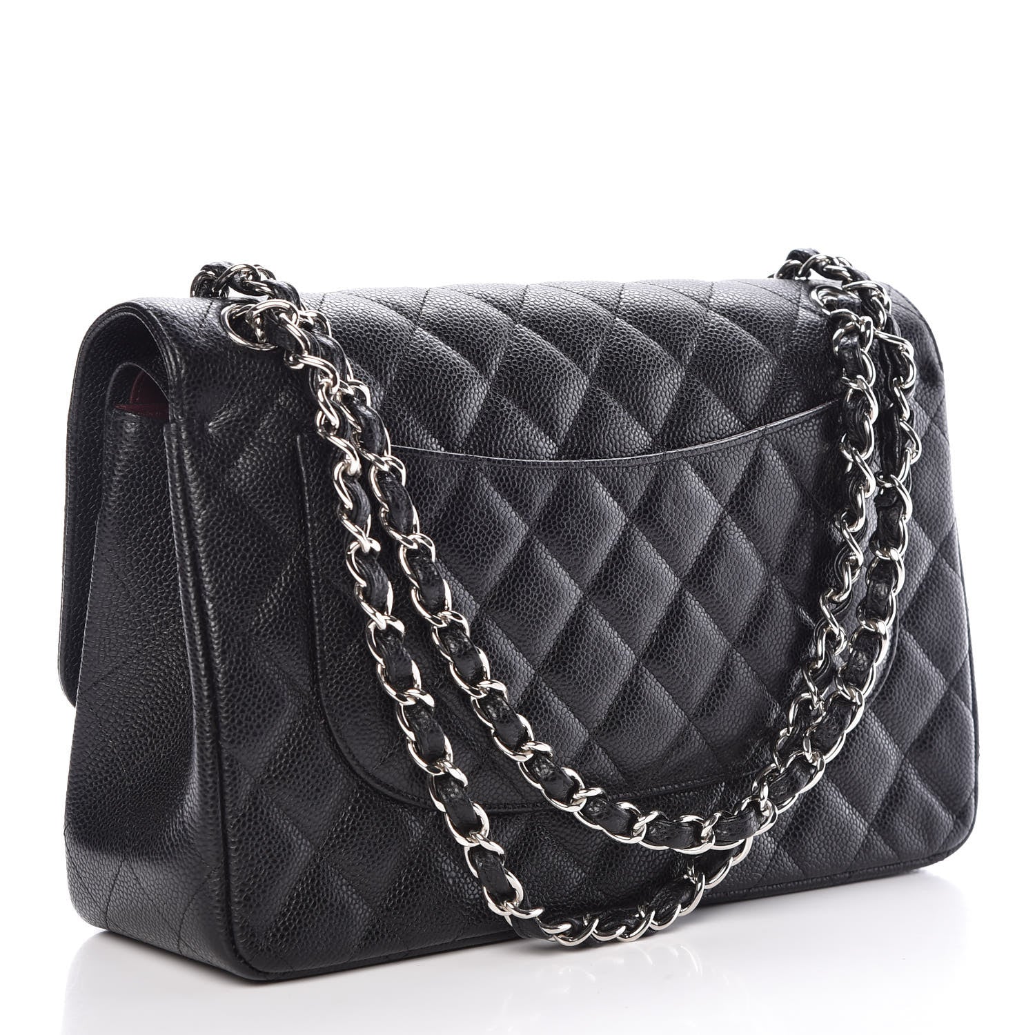 Chanel Caviar Quilted Jumbo Double Flap Black 3 of 10